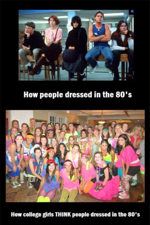 How we dressed versus how we were perceived to be dressed.