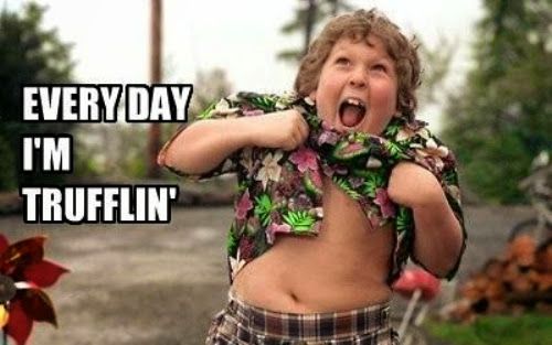 Everyday I'm Trufflin'. The Goonies 80s movie meme