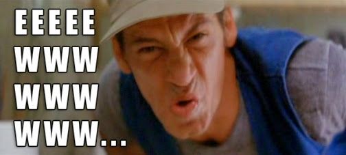 Eww, Ernest, not that face. Ernest Goes to Camp 80s movie meme