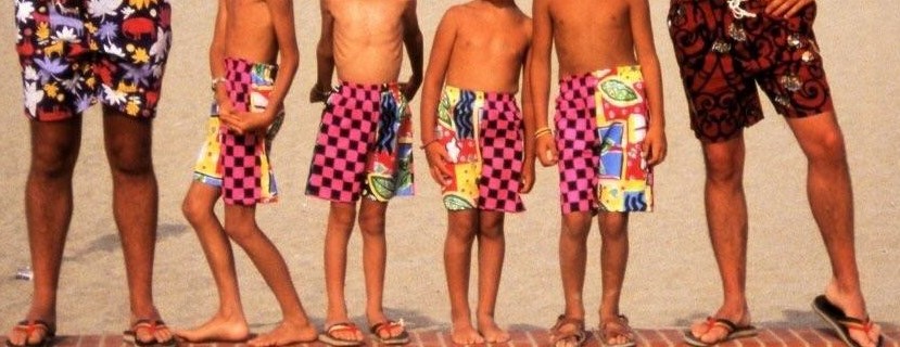 Jams Shorts worn by adults and children alike.